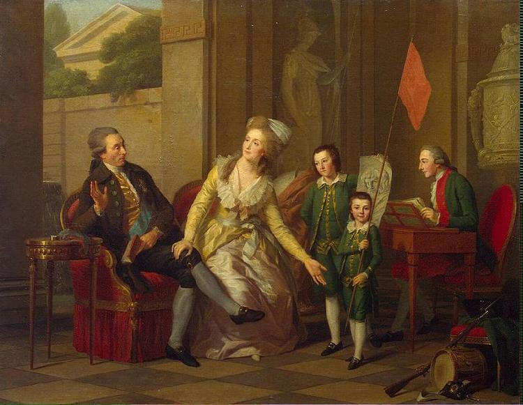TISCHBEIN, Johann Heinrich Wilhelm Portrat der Familie Saltykowa oil painting image
